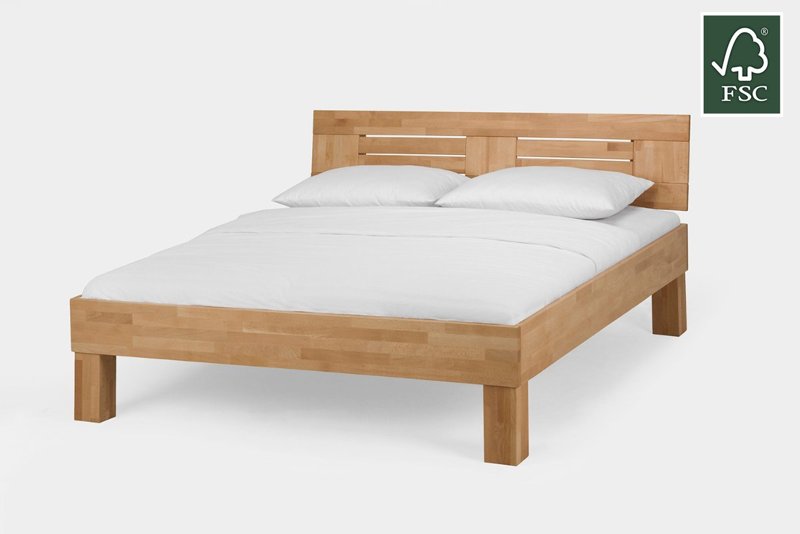 Houten twijfelaar bed Luuk Slaapkamerweb