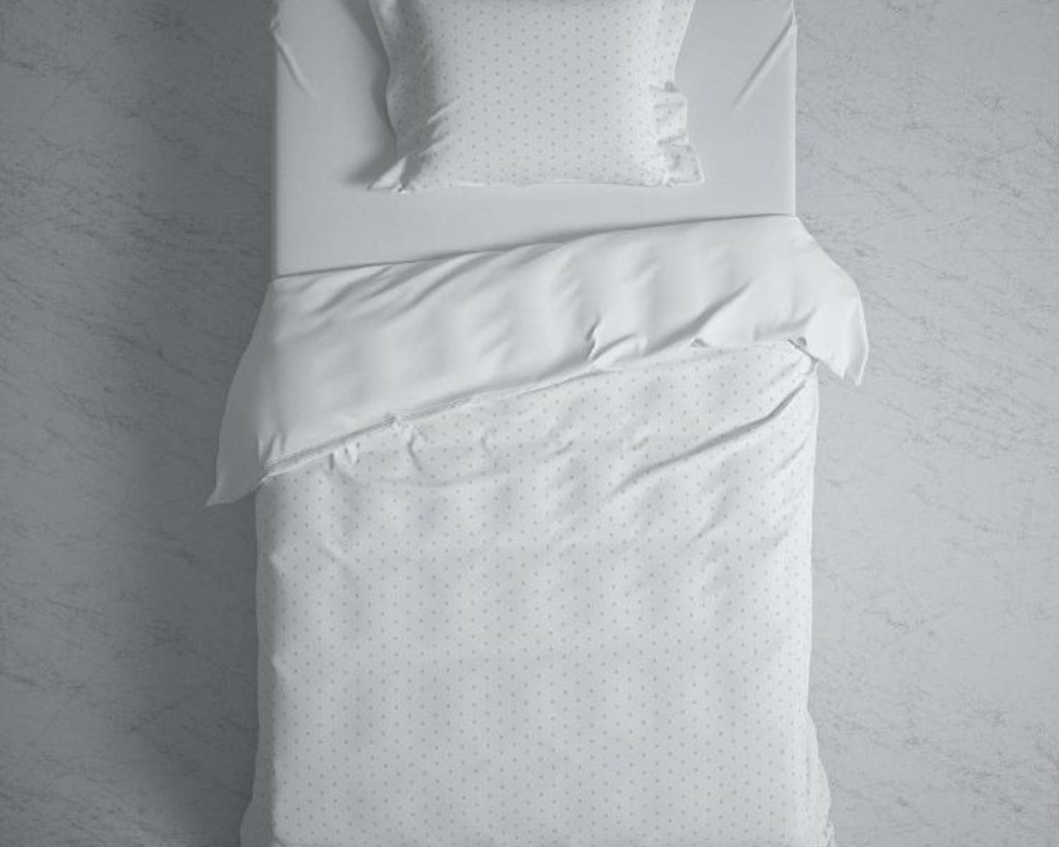 Dekbedovertrek Uni Stippen Wit 1 pers van boven Dekbedovertrek Uni Stippen Wit 1 pers van boven