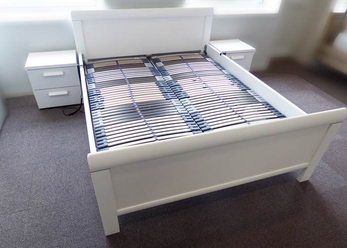 Showroommodel compleet tweepersoonsbed Premium Mio lattenbodems in bed