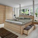 Houten bed Kopenhagen met blank eiken