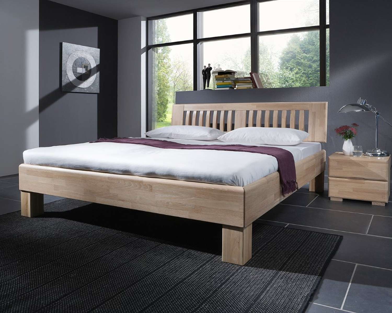 Houten bed Job wild eiken geolied