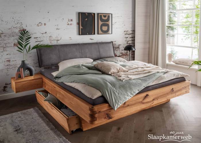 Balkenbed massief eiken