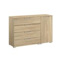 Zand eiken combi commode met deur rechts