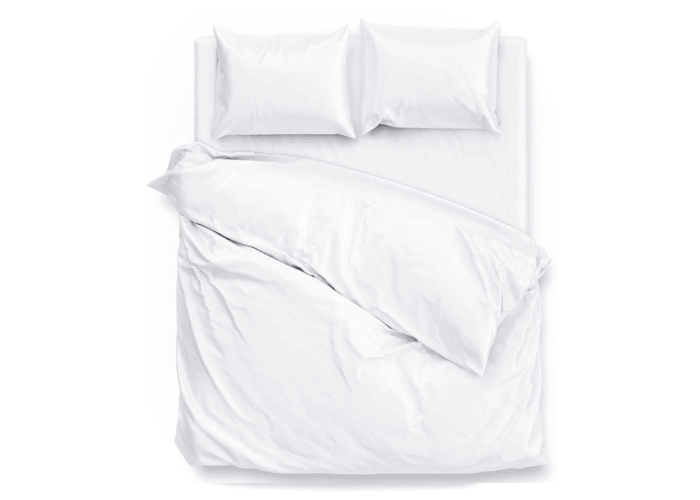 Uni Wit katoensatijn